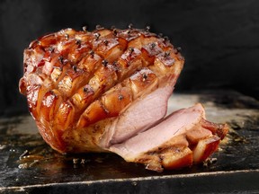 Bourbon and orange-glazed ham for the ATCO article scheduled for March 23.
