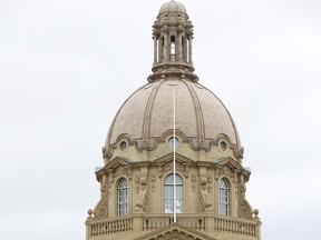 The exterior of the Alberta Legislature, in Edmonton Alta. on Saturday Oct. 3, 2015. (David Bloom/Postmedia Network)