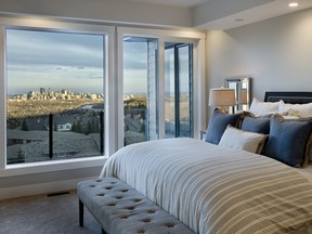 The master bedroom in Renova Luxury Renovations' show home at 20 Patterson Dr. S.W.