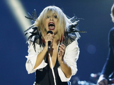 Dear Rouge performs during the Juno Awards at the Scotiabank Saddledome in Calgary, Alta., on Sunday, April 3, 2016. The Juno Awards celebrate the best in Canadian music. Lyle Aspinall/Postmedia Network