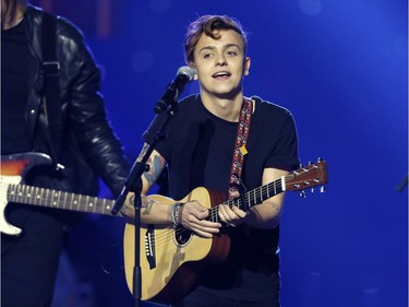 Scott Hellman performs during the Juno Awards at the Scotiabank Saddledome in Calgary, Alta., on Sunday, April 3, 2016. The Juno Awards celebrate the best in Canadian music.