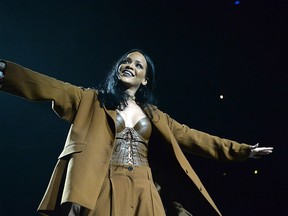 Rihanna brought her Anti World tour to the Saddledome Thursday.