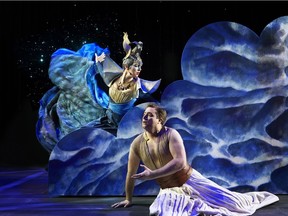 Ambur Braid, as Queen of the Night, and Adam Luther as Tamino in The Magic Flute.