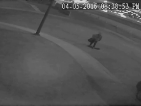 The Calgary Police Service's arson unit is looking for a person of interest in connection with a series of suspicious fires at the same address in the community of Marlborough on March 29, April 1 and April 5, 2016.