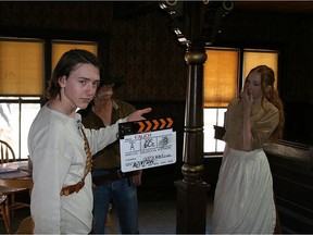 Brandon Watson on the set of Calico.