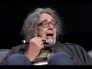 Peter Mayhew, the actor who plays Chewbacca in the Star Wars franchise, greets an audience the Calgary Comic and Entertainment Expo at Stampede Park in Calgary, Alta., on Saturday, April 30, 2016. Lyle Aspinall/Postmedia Network