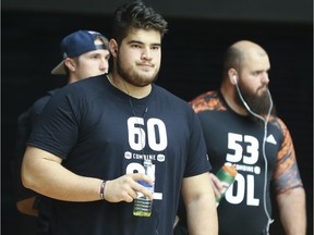Charles Vaillancourt of Laval (L) at the CFL Combine 2016 on Saturday March 12, 2016. Veronica Henri/Toronto Sun/Postmedia Network