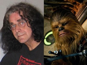 Peter Mayhew, left, is best known for playing Star Wars Wookie Chewbacca.
