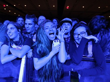 Eagles of Death Metal fans go wild as they wait for the band to perform at the Grey Eagle Events Centre in Calgary, Alta. on Friday April 29, 2016. The band is originally from Palm Desert, Calif, USA.