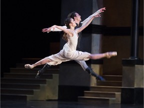 Romeo and Juliet played by Kelley McKinlay and Mariko Kondo perform during a dress rehearsal for Romeo and Juliet.