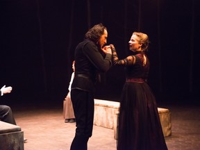 Haysam Kadri and Anna Cummer in Macbeth.