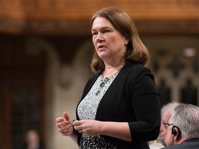 Minister of Health Jane Philpott responds to a question during question period in the House of Commons in Ottawa on Friday, April 22, 2016.
