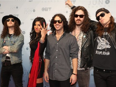 JUNO nominees Diemonds walks on the red carpet at the 2016 Juno Awards at the Saddledome in Calgary, Alta., on Sunday, April 3, 2016.  GAVIN YOUNG/POSTMEDIA