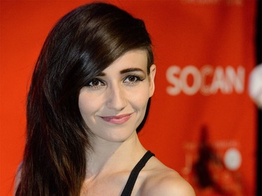 Lights visits the 2016 JUNOs Green Carpet at the JUNO Gala in Calgary on Saturday, April 2, 2016. (Photo by Andy Maxwell Mawji/ Postmedia)