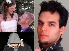 On the right, homicide victim Ryan Lane. Top left: Tim and Sheena Rempel. Bottom left: Wilhelm Rempel.