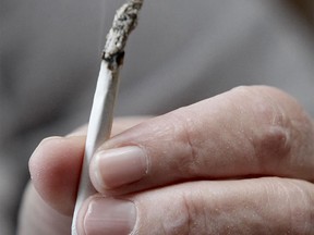 A medical marijuana user, pictured in her Calgary home on Jan. 20, 2012.