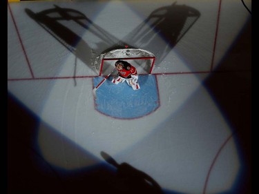 Calgary Flames Joni Ortio during NHL hockey in Calgary, Alta., on Thursday, April 7, 2016. AL CHAREST/POSTMEDIA