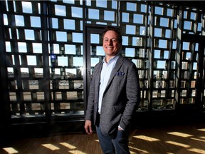 President and CEO of the National Music Centre Andrew Mosker on the skybridge inside Studio Bell in Calgary, Alta., on Friday April 1, 2016. Leah Hennel/Postmedia