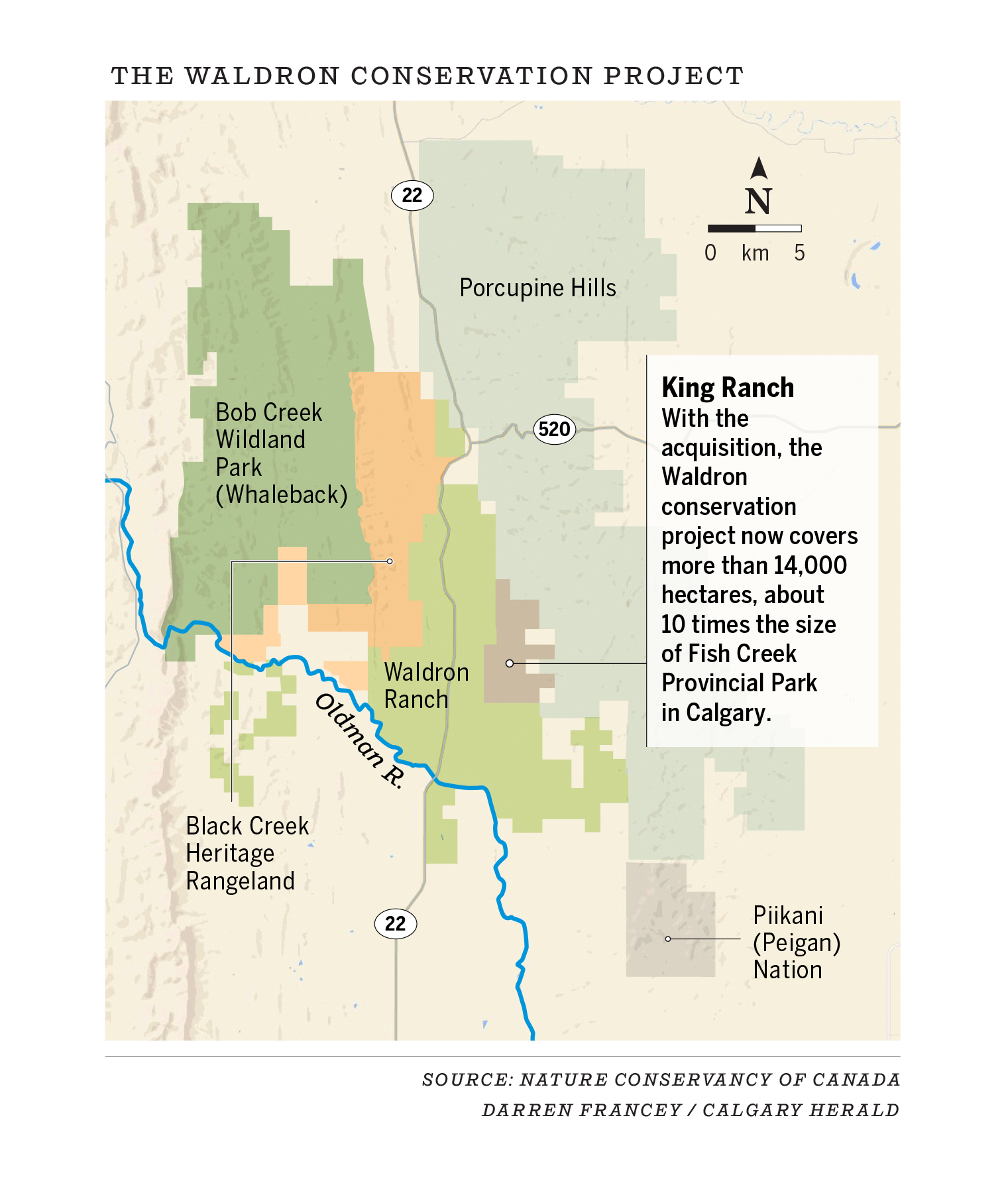 Waldron Conservation Project King Ranch map