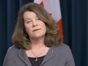 Alberta Seniors minister Lori Sigurdson at the Alberta Legislature in Edmonton on December 7, 2015. A federal error short-changed 86,000 seniors $256 million, admits Service Canada. (Photo by Ryan Jackson / Edmonton Journal)