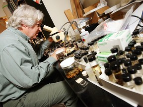Robert Longair, senior instructor in the department of biological sciences, in the collection of the department of biological sciences at the University of Calgary .