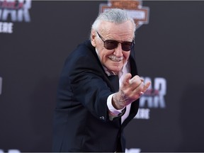 Stan Lee arrives at the Los Angeles premiere of Captain America: Civil War at the Dolby Theatre on April 12.
