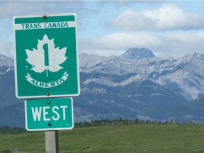 The Trans-Canada Highway through Yoho National Park is currently closed due to a rockslide.