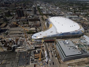 EDMONTON, AB.--  Work continues on the Rogers Place Arena and the surrounding  ICE District on May,  25 2016 in Edmonton.