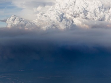 Aerial photographs of the fire near Fort McMurray on May 4, 2016.