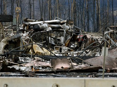 A burned out neighborhood in Fort McMurray on May 9, 2016.