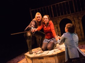 Allison Lynch, Ayla Stephen and Genevieve Pare in Goodnight Desdemona.