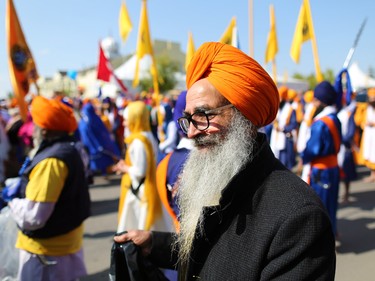 Thousands of Calgarians take part in the Nagar Kirtan parade in Martindale on Saturday, May 14, 2016. The Nagar Kirtan is a Sikh tradition in which the procession sings hymns and hands out food as they walk through the community.