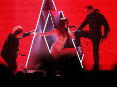 Selena Gomez performs at the Scotiabank Saddledome on Tuesday May 17, 2016.