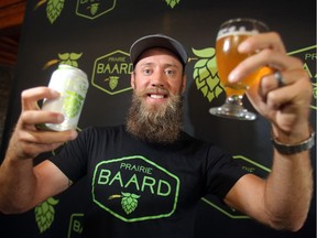 Golfer Graham DeLaet takes time from the PGA Tour to toast his new Prairie Baard beer at a reception at the Inglewood Golf Club  Thursday May 26, 2015. (Ted Rhodes/Postmedia)