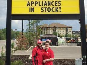 Rob Rice and his wife, Jaylene, outside the Fort McMurray Home Hardware Building Centre, which re-opened last week. Supplied

Supplied photo.