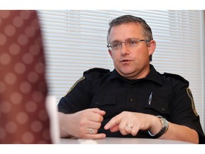 Graham Abela, chief of police in Taber, speaks to Postmedia about the town's controversial bylaw limiting gatherings of more than three people Tuesday April 19, 2016.