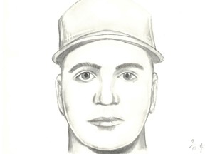 A composite sketch of a suspect provided by Airdrie RCMP.