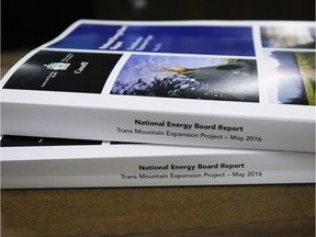 Copies of the National Energy Board report on the Trans Mountain pipeline expansion project.