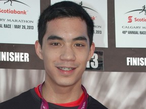 Matthew Douglas de Grood shown in this image from a Calgary 10k race in 2013.