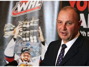 Gavin Young, Calgary Herald CALGARY, AB: OCTOBER 08, 2014 --  Red Deer Rebels owner Brent Sutter talks at the announcement that the 2016 Memorial Cup will take place in Red Deer. It is the first time since 1974 that the competition has taken place in Alberta. Gavin Young/Calgary Herald (For Sports section story by Laurence Heinen) Trax# 00059424A