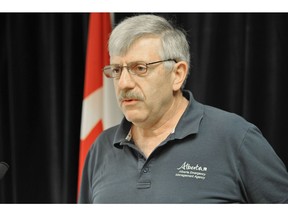Dave Galea, executive director of policy and training with the Alberta Emergency Management Agency, spoke to delegates at the Disaster Forum in Banff on what the province learned from the 2013 flood in southern Alberta.