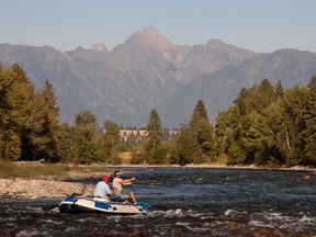 Fly-fishing on the St. Mary River with Fisher Peak in the background.
Credit: Andrew Penner
