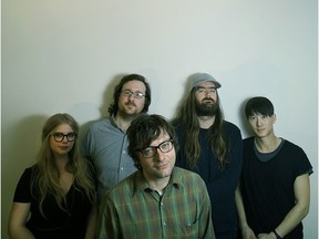 Calgary indie pop band Lab Coast, from left, Sammie Smith, Chris Dadge, David Laing, Darrell Hartsook and Henry Hsieh, will release their new album Remember the Moon on Friday at the Palomino.