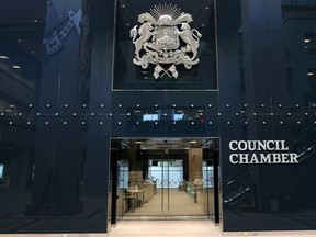 Calgary City Hall council chambers.