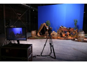 A blue screen in one of the many studios inside the Calgary Film Centre in Calgary, Alta., on Thursday May 19, 2016. Leah Hennel/Postmedia