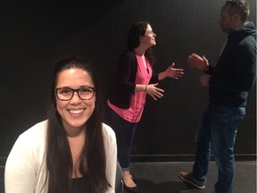 Let the Light of Day Through director Jenna Rodgers with her cast members Curt Mckinstry and Cheryl Hutton.