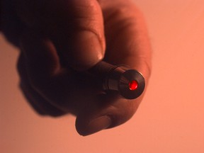 A laser pointer.