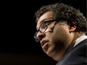 Mayor Naheed Nenshi speaks prior to the Calgary Economic Development's Report to the Community at the Telus Convention Centre in downtown Calgary, Alta., on Tuesday, May 17, 2016.