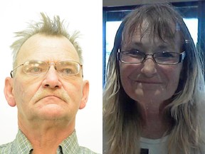 Michael Arsenault (left) and Geralyn Plaviak have been arrested and charged by Calgary police in connection with a series of scams targeting seniors.