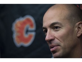 PENTICTON, BC. SEPTEMBER 14, 2015 - Ryan Huska, coach of the Calgary Flames  prospects  at the South Okanagan Events Centre in Penticton.  Shaughn Butts/Edmonton Journal